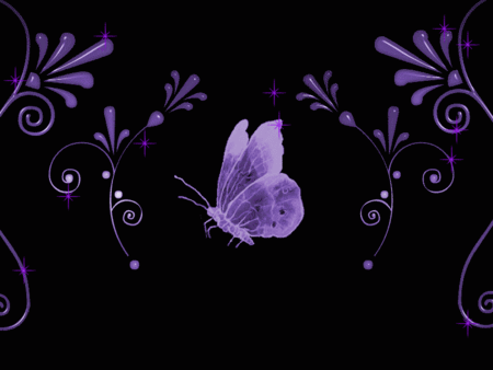 Animated Purple Butterfly